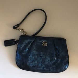 coach sequin wristlet